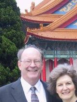 Pres. and Sis. Nielson in front of the Grand Hotel
倪會長和倪姊妹在圓山飯店前