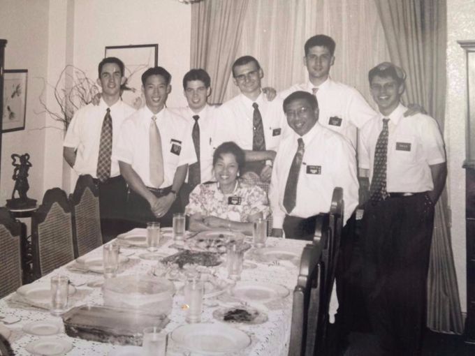 Dining in the Mission Home with Office Elders